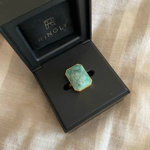 Ringly luxe smart ring - EMERALD, gold